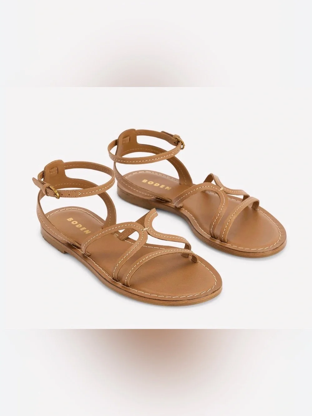 Boden Everyday Flat Sandals Strappy Minimalist EU 38 US 7 Women NEW No Box 3110